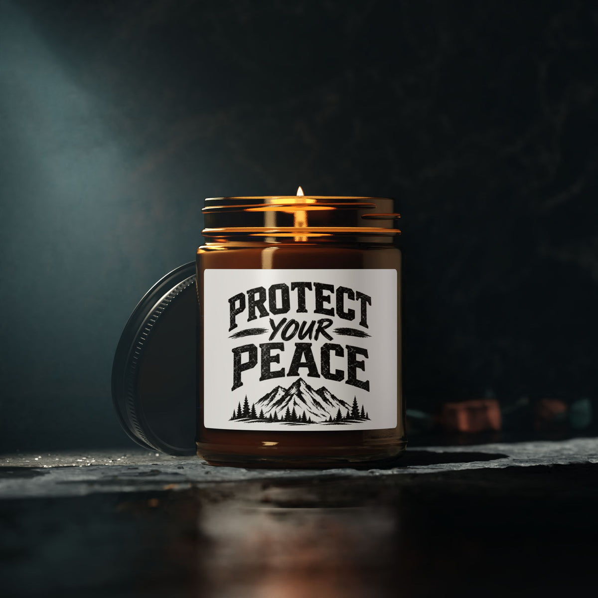 Scented Soy Candle (Multi-Size, Amber Jar)