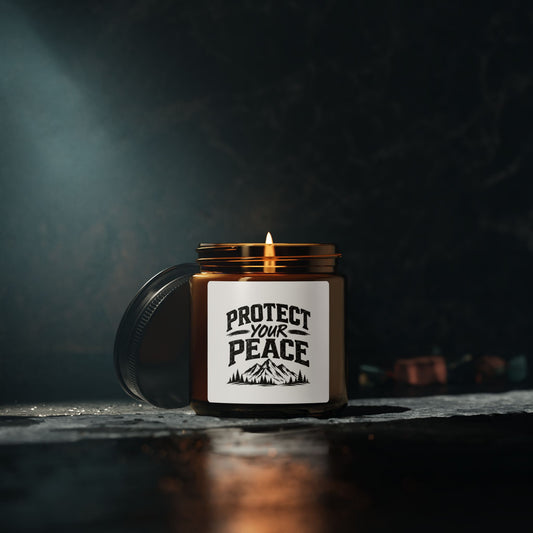 Scented Soy Candle (Multi-Size, Amber Jar)