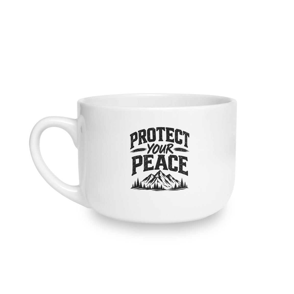 White Ceramic Latte Mug, 25oz