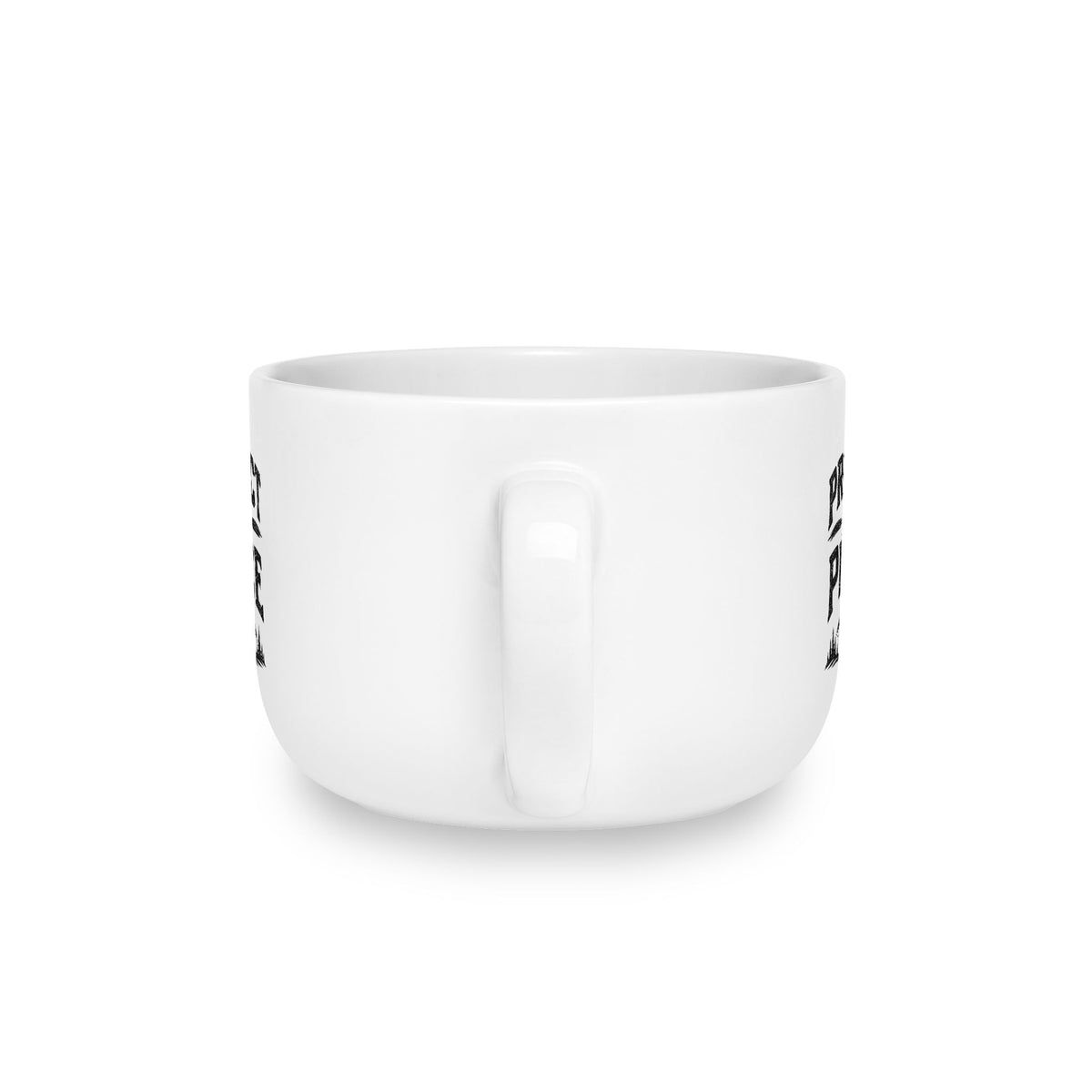 White Ceramic Latte Mug, 25oz